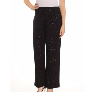 Black Gold Glitter Wide Leg Elastic Waist Band XL